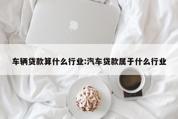 车辆贷款算什么行业:汽车贷款属于什么行业